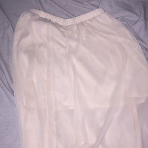 A cream colored skirt